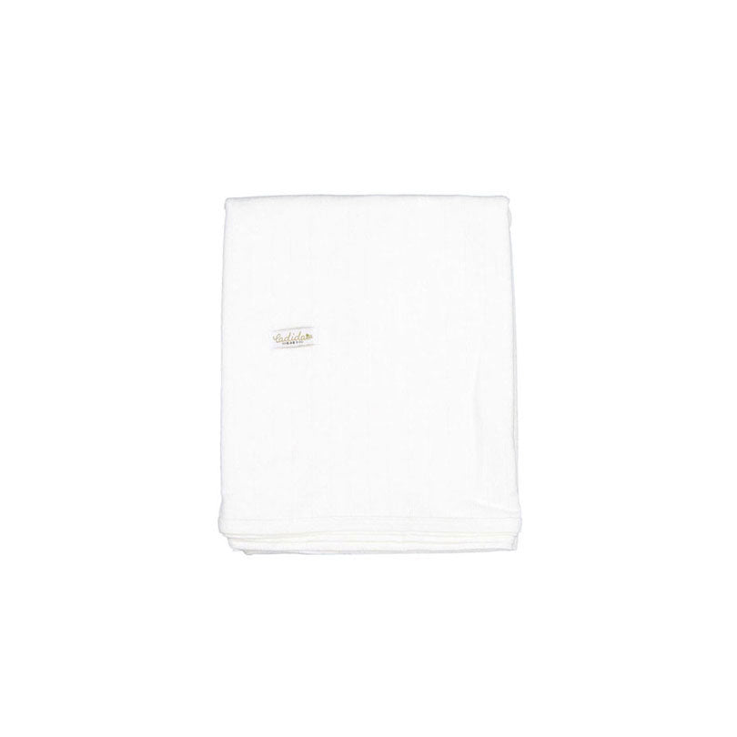 Ladida Layette White Pointelle Blanket