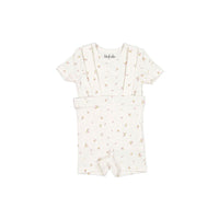 Ladida Layette Pink Florette Allover Suspender Set