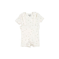 Ladida Layette Blue Florette Allover Suspender Set