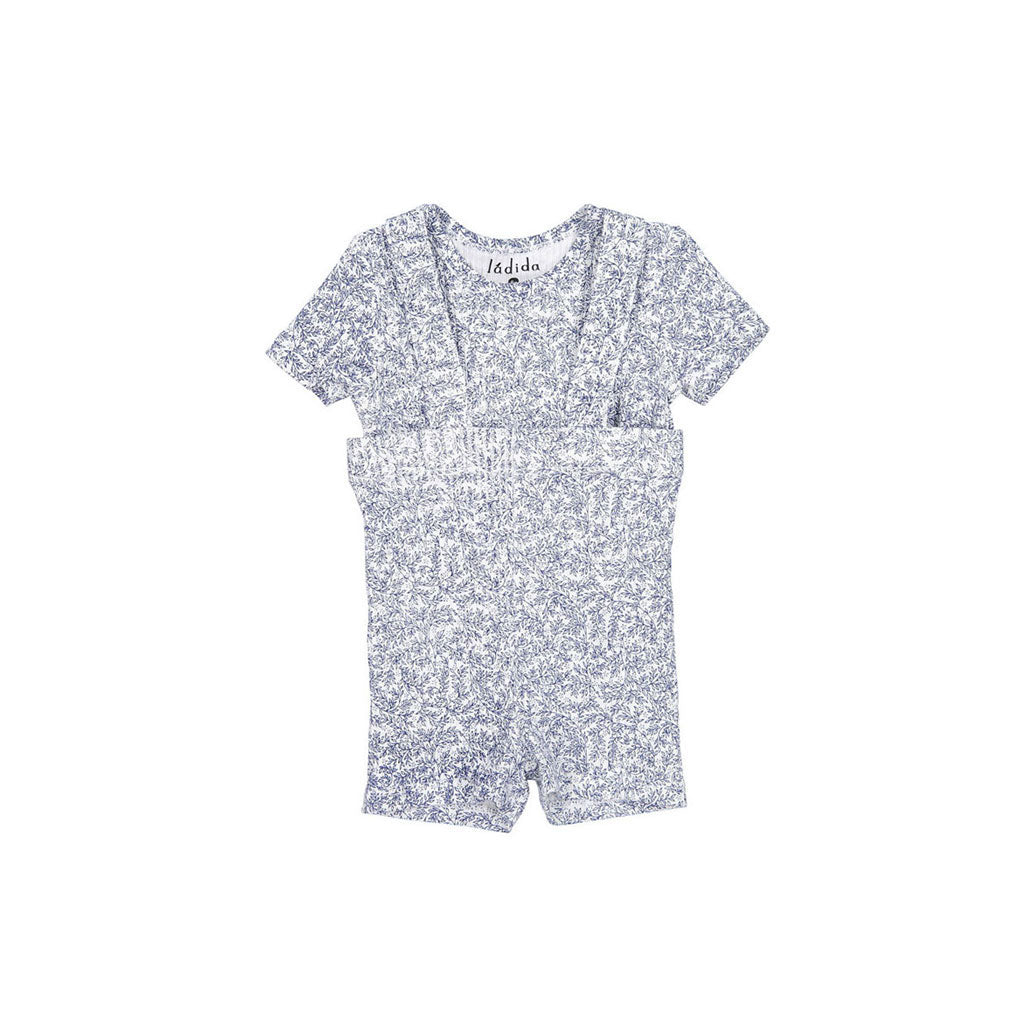 Ladida Layette Blue Vine Suspender Set