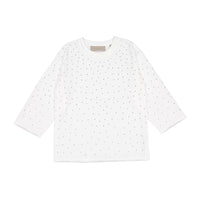 Elements White Rhinestones Boxy Tee