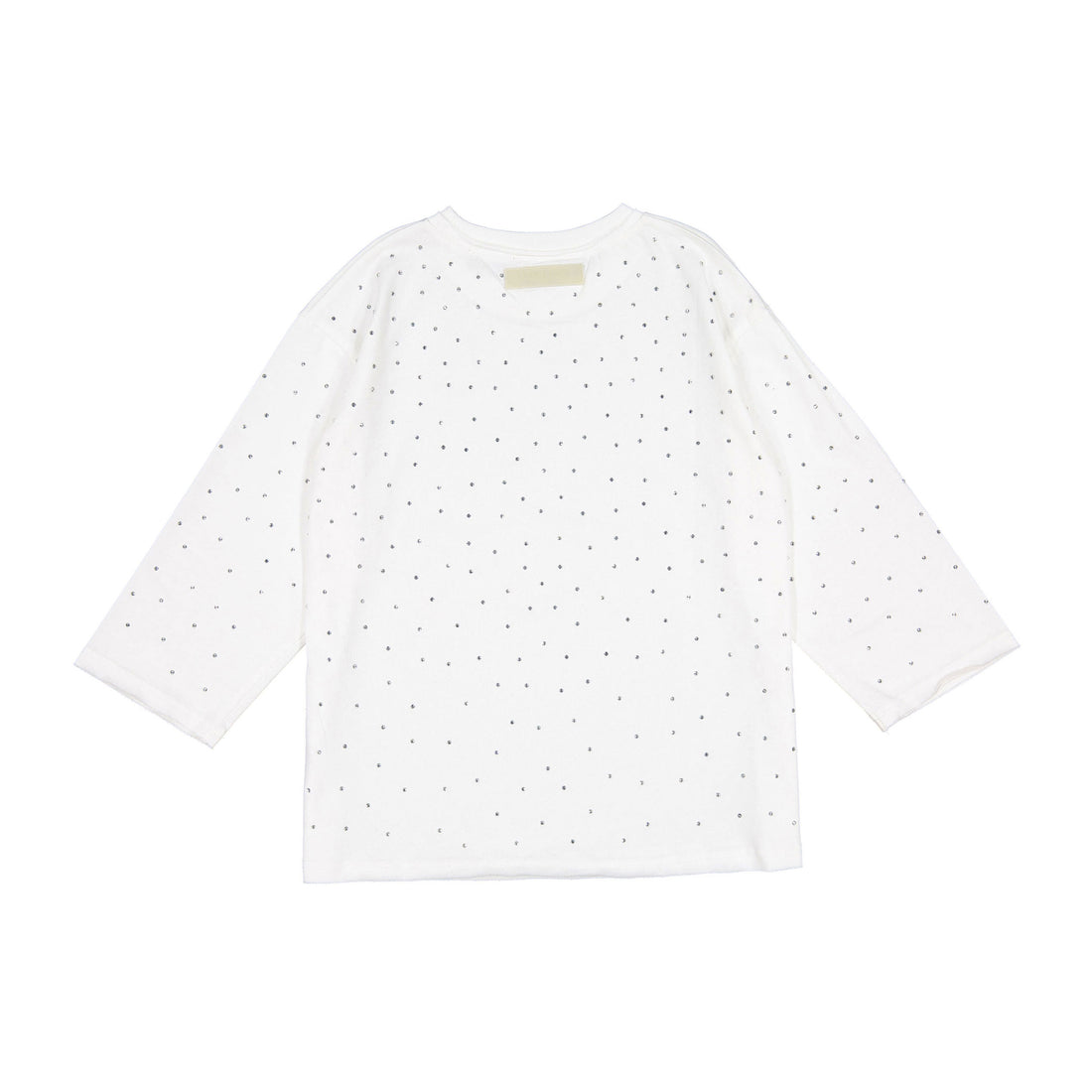 Elements White Rhinestones Boxy Tee