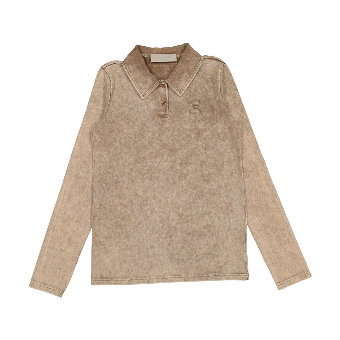 Elements Tan Wash E Logo Polo