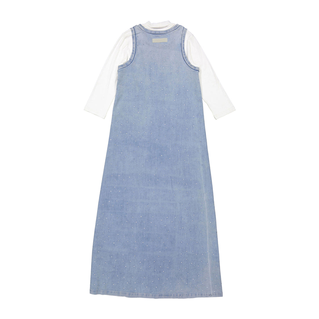 Elements Light Blue Rhinestone Mock Tee Dress