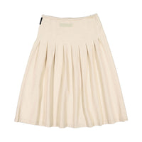 Elements Taupe Wash Buckle Pleat Skirt