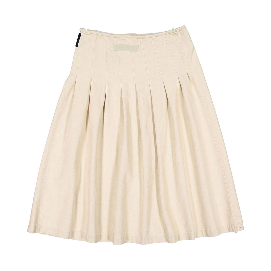 Elements Taupe Wash Buckle Pleat Skirt