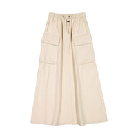 Elements Taupe Wash Maxi Cargo Skirt