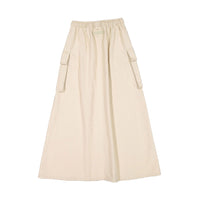Elements Taupe Wash Maxi Cargo Skirt