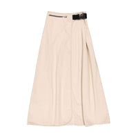 Elements Taupe Wash Maxi Buckle Pleat Skirt