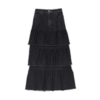 Elements Black Denim Layered Skirt