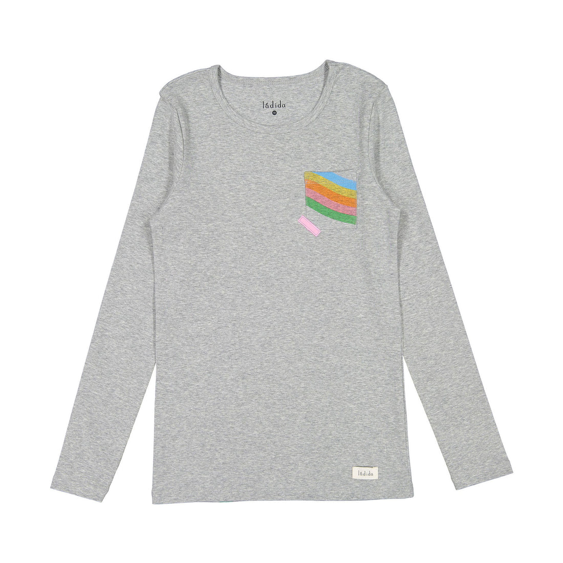 Ladida Grey Rainbow Detail Tee