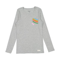 Ladida Grey Rainbow Detail Tee
