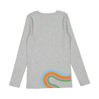 Ladida Grey Rainbow Detail Tee
