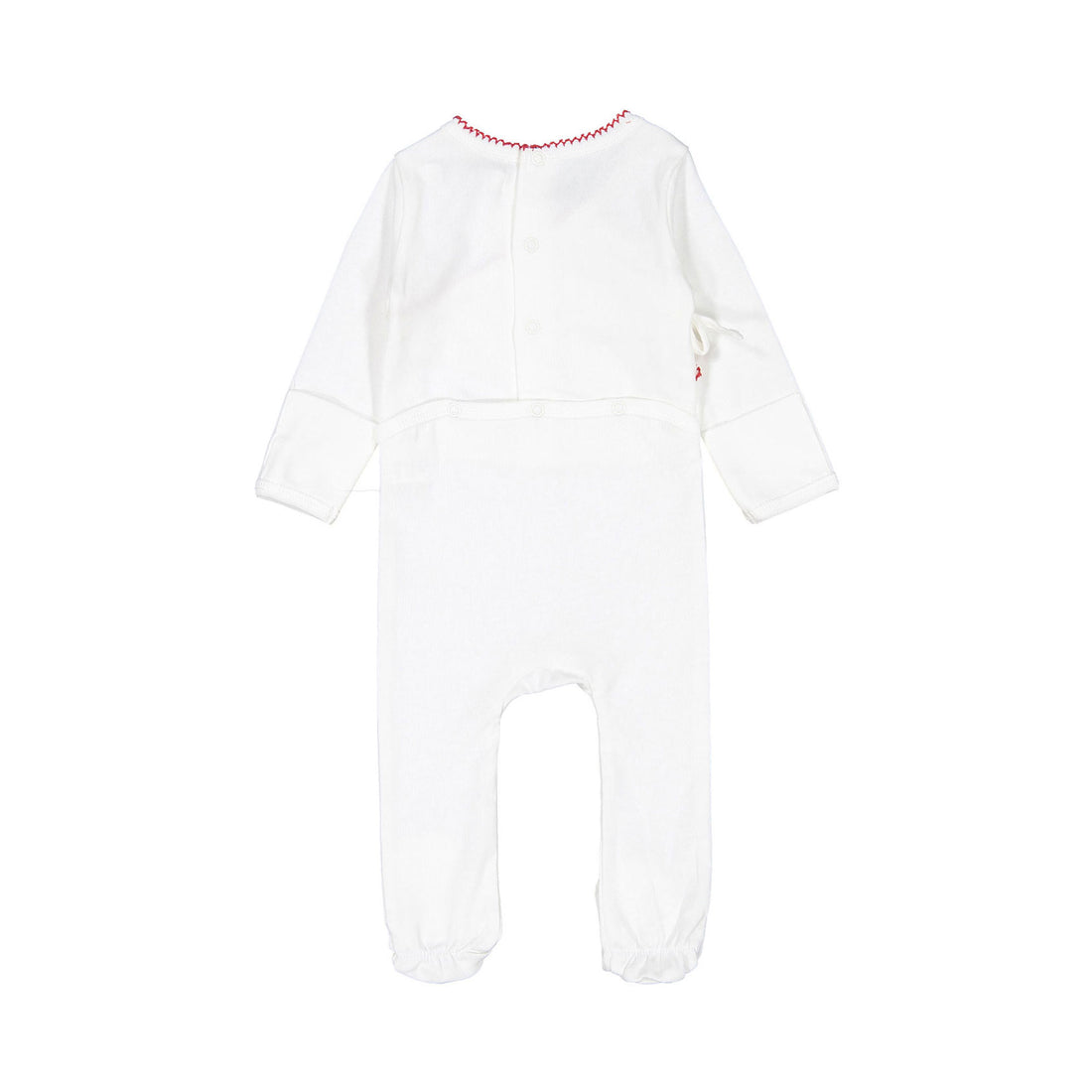 Coco Blanc Ivory/Red Footie with Bonnet