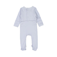 Coco Blanc Powdered Blue Footie with Bonnet