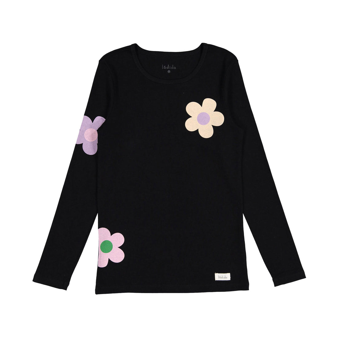 Ladida Black Large Flowers Tee