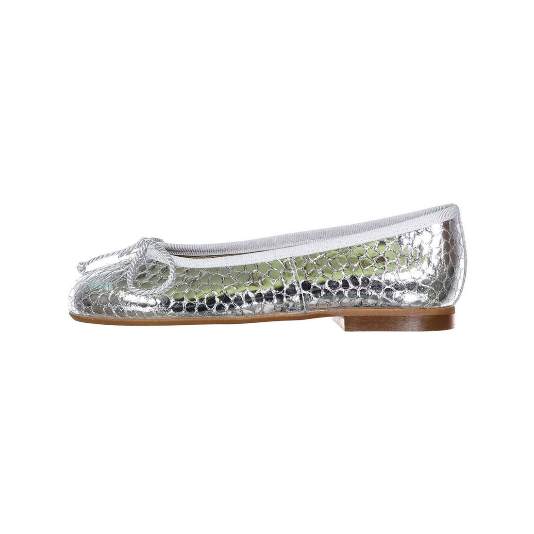 Papanatas Metalic Croc Ballet Flat