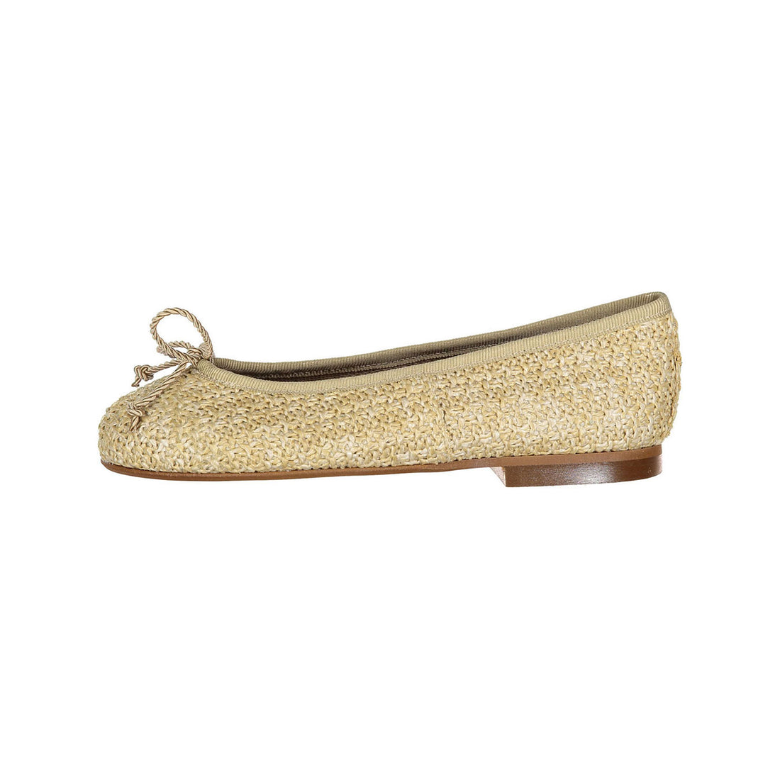 Papanatas Beige Woven Ballet Flat