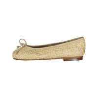 Papanatas Beige Woven Ballet Flat