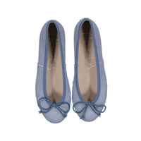 Papanatas Indigo Linen Ballet Flat