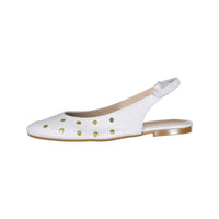 Papanatas Silver Open Back Flats