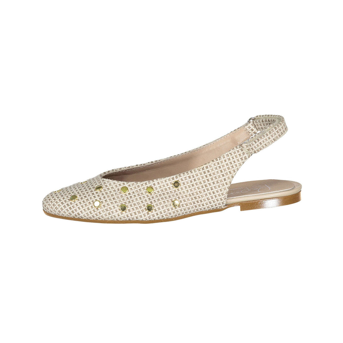 Papanatas Gold Croc Open Back Flats
