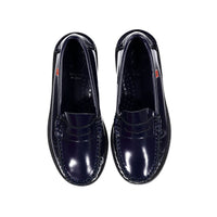 Papanatas Navy Leather Penny Loafer
