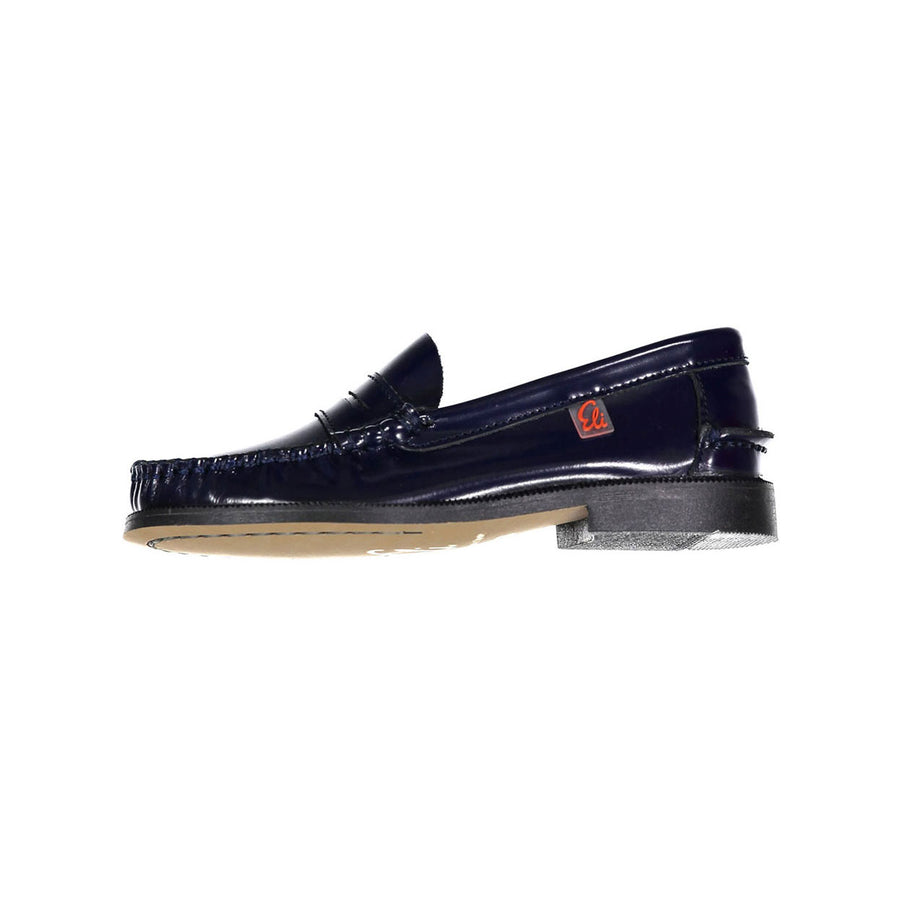 Papanatas Navy Leather Penny Loafer