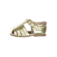 Papanatas Gold Caged Baby Sandals