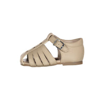 Papanatas Beige Caged Star Detailed Baby Sandals