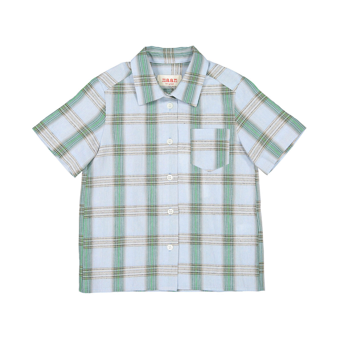 Maan Green Woven Fiat Shirt