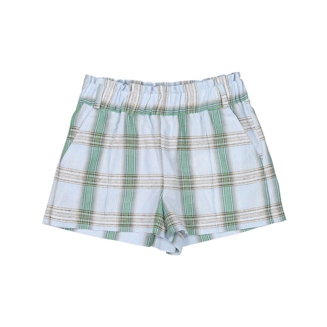 Maan Green Woven Shorts
