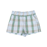 Maan Green Woven Shorts