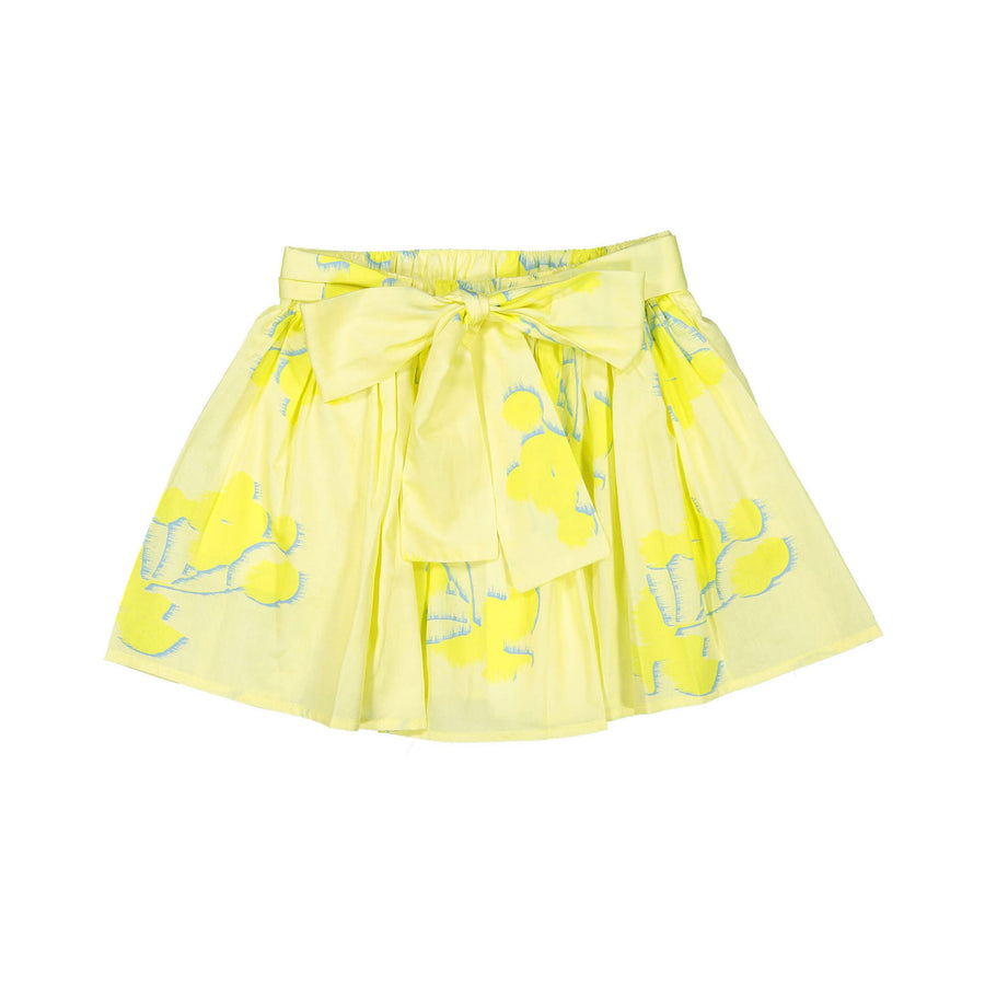 Maan Yellow Printed Daf Skirt