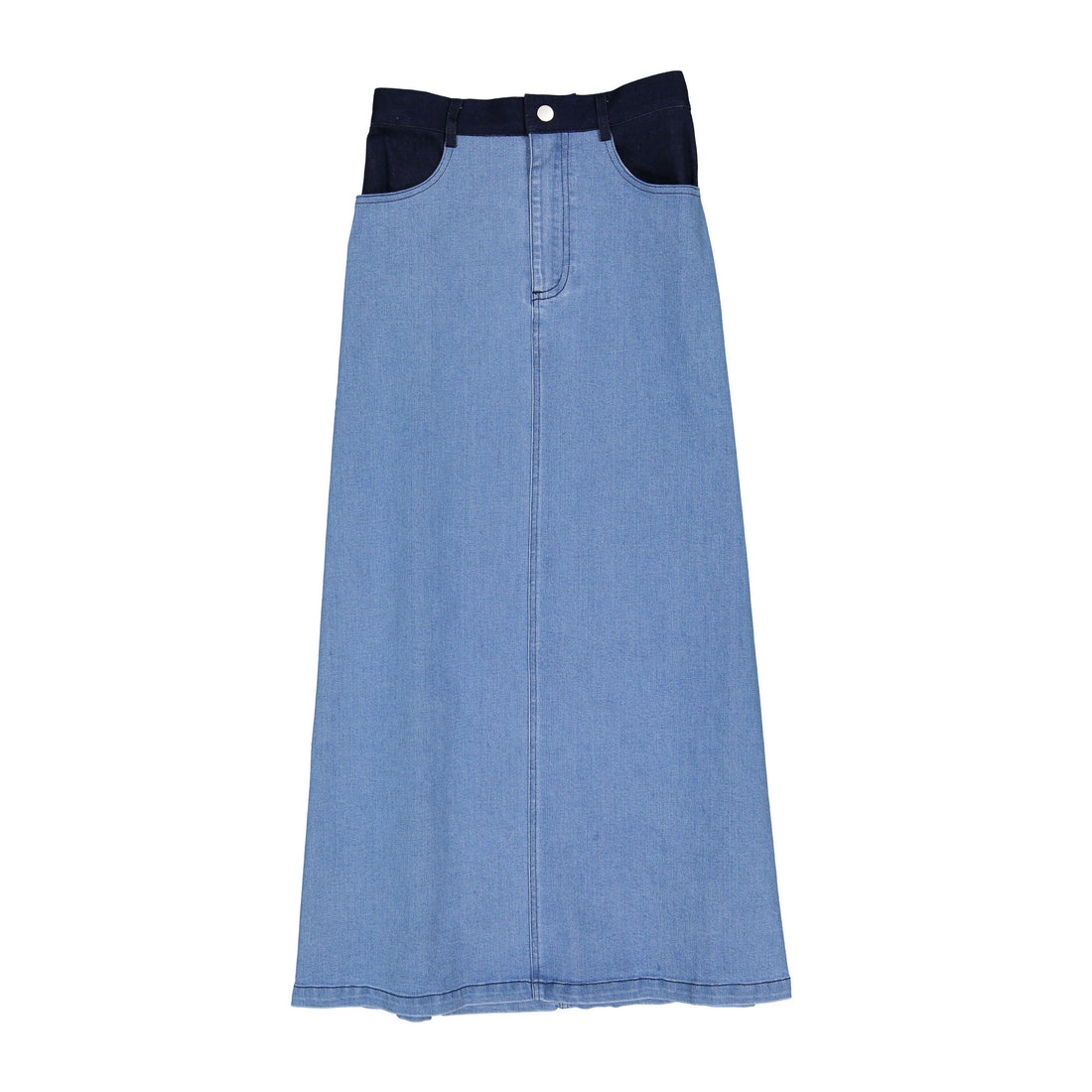 Ava Jeans Navy Denim Waisted Skirt