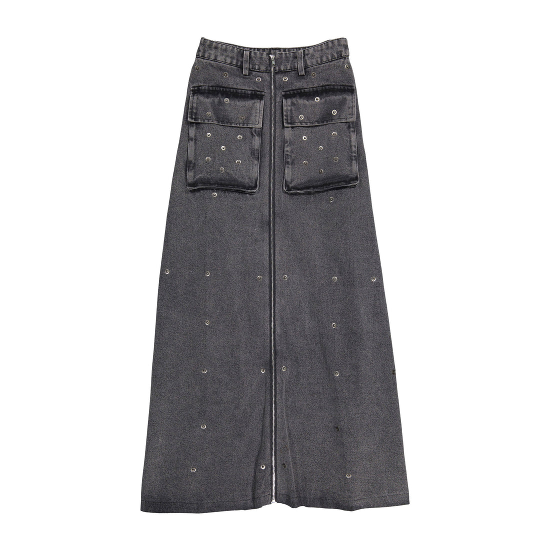 Ava Jeans Front Zip Pocket Skirt