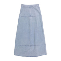 Ava Jeans Light Denim Wash Drop Waist Skirt