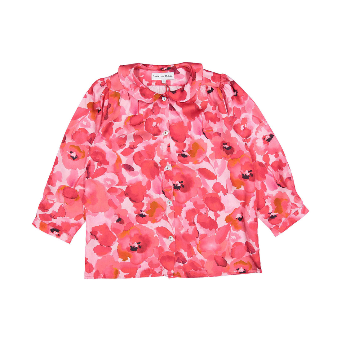 Christina Rohde Bright Pink Floral Blouse