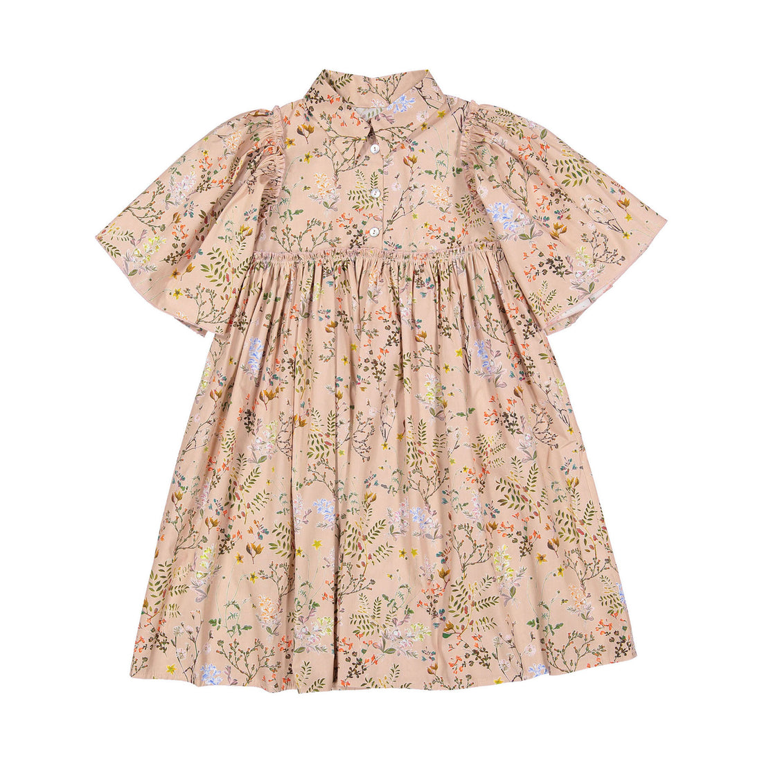 Christina Rohde Blush Flutter Sleeve Dress