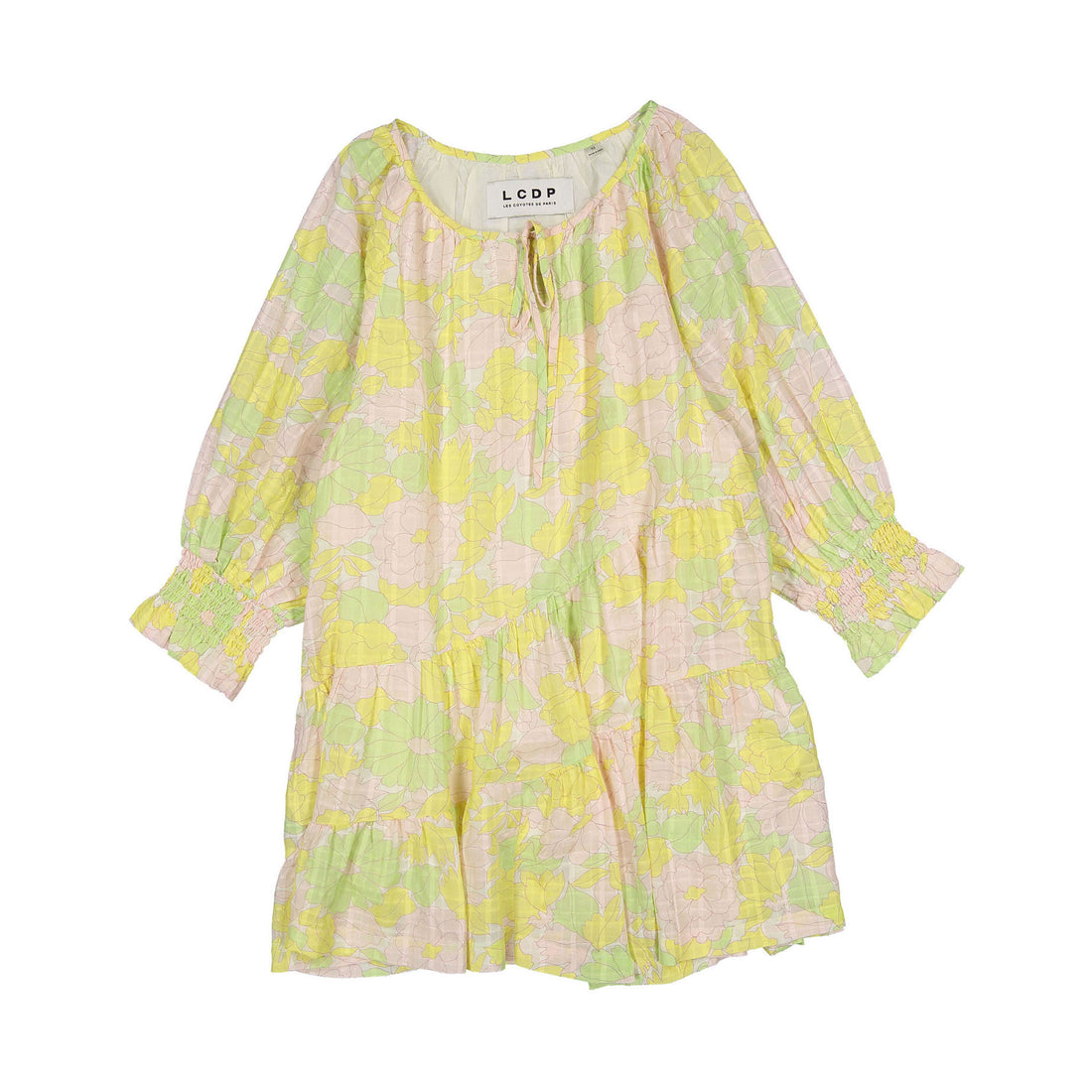 Les Coyotes De Paris Floral Sketch Printed Voluminous Mini Dress