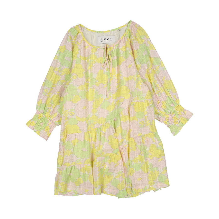 Les Coyotes De Paris Floral Sketch Printed Voluminous Mini Dress