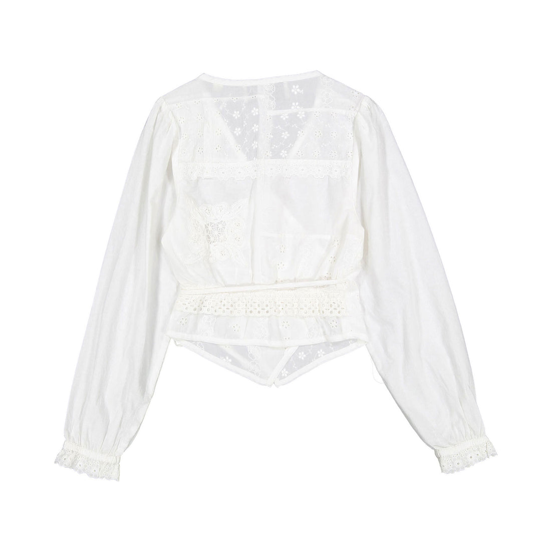 Les Coyotes De Paris Off White Romantic Wrap Top