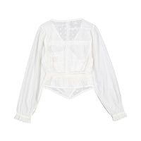 Les Coyotes De Paris Off White Romantic Wrap Top
