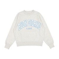 Les Coyotes De Paris Light Grey Melange Relaxed Fit Collage Sweatshirt