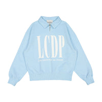 Les Coyotes De Paris Washed Sea Oversized Half Zip Sweatshirt