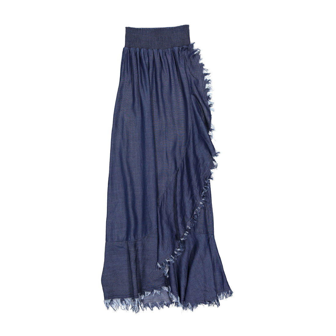 ROWE Blue Denim Fringes Skirt