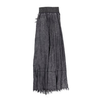 ROWE Black Denim Fringes Skirt