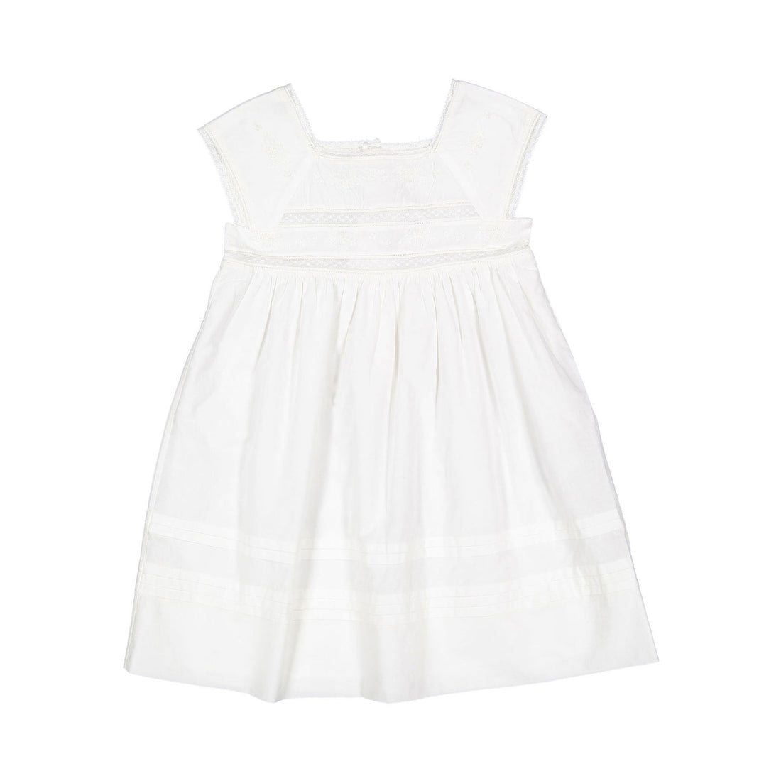 Bonpoint Milk White Rasberry Dress
