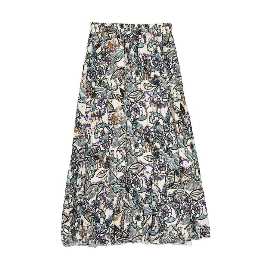 ROWE Floral Linen Skirt