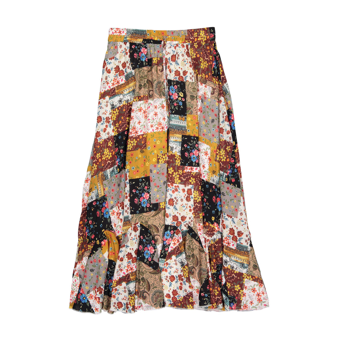 ROWE Patchwork Linen Skirt